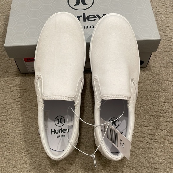 Hurley Ladies' Platform white canvas Slip-on Shoe brand new with box - Picture 2 of 6